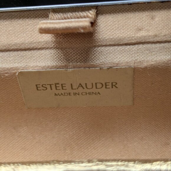 Estée Lauder Vintage Gold Textured Long Lipstick Case w/ Mirror 6.25", Very RARE - Picture 2 of 9